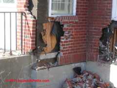 Very loose brick veneer wall (C) Daniel Friedman