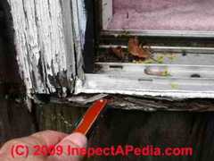 Exterior door flashing leak damage (C) Daniel Friedman