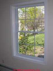 Double hung window shown from the building interior (C) Daniel Friedman