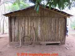 Bamboo exterior walls, Oxaca, Mexico (C) Daniel Friedman