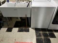 White 9x9 floortile (C) InspectApedia.com BrandonH