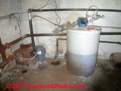 Steam condensate return pump system © D Friedman at InspectApedia.com 