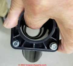 Silent check valve Basement Watchdog (C) InspectApedia.com