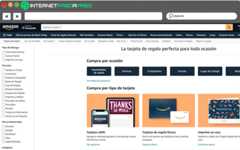 Web de Tarjetas de regalo de Amazon