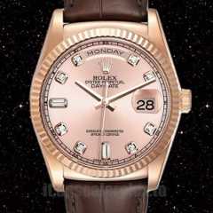 Rolex Day-Date 36mm 118135-0101 Uomini Cinturino In Pelle