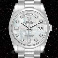 Rolex Day-Date 36mm 118206 Uomini Quadrante In Madreperla Guadare