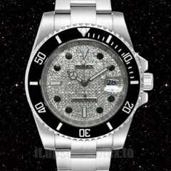 Rolex Yacht-Master 40mm Uomini 116695 Tono Argento Quadrante Con Pavé Di Diamanti