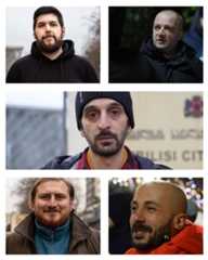 Rights groups on pavement protest arrests