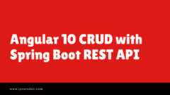 How to develop Angular 10 CRUD with Spring Boot REST API
