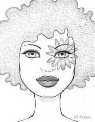 Tara  McPherson -  <strong>The Day's Eye Trance</strong> (2010<strong style = 'color:#635a27'></strong>)<bR /> graphite on bristol,  14.5 x 12.25 inches (36.83 x 31.12 cm) 9.5 x 7.5 inches image 16.5 x 14.25 inches framed