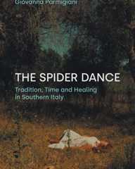 Book cover showing a woman in a white dress lying in a glade at twilight.