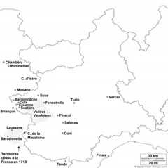 Carte de localisation des lieux mentionnés dans l’article. Frontières actuelles.