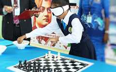 Chess genius arranges chess set BLINDFOLDED