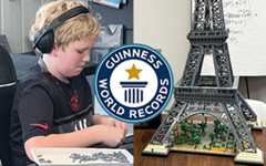 LEGO pro builds the Eiffel Tower