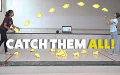 How many soft toys will she catch in ONE MINUTE?