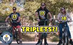 triplets on bicyles