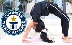 young girl doing yoga pose