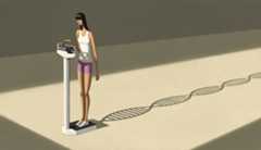 Constitutional thinness Illustration of someone standing on some scales with a shadow cast behind her. The shadow takes on the shape of a double helix.