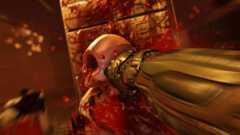 Doom Slayer punches a demon.