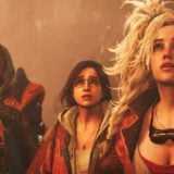 Hunters look up at the sky.