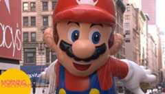 Mario appears in a parade.