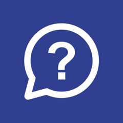 question in a chat bubble