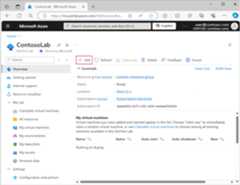 Screenshot that shows how to add a virtual machine for a lab in the Azure portal.