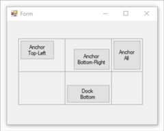 A Windows Form with table layout control.