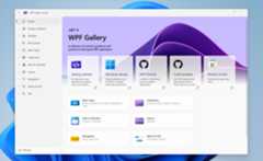 A screenshot of the WPF Gallery app, demonstrating the fluent theme in light mode.