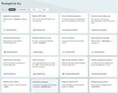 Screenshot the prompts to try in Security Copilot.