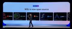 Screenshot of Satya introducing WSL going Open Source at the 2025 Build conference.