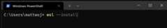 PowerShell command line running wsl --install