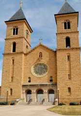 The St. Fidelis Church in Victoria, Kansas still serves a congregation today by Kathy Weiser-Alexander.