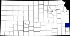 Bourbon County, Kansas Location