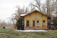 Old railroad depot in Ada, Kansas by Kathy Alexander.