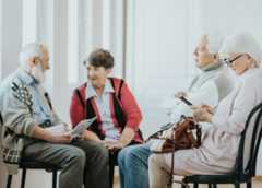 Older people talking