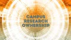 Concentric circles with the words campus research ownership