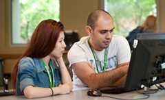Student receiving research support