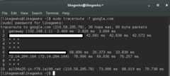 traceroute -T command