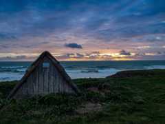 Seaweed drying hut