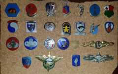 Cresten from airborne, airforce, navy, even russian Spetsnaz wing below with the wolf head.