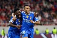 Mbappé dal proti Olympiakosu čtyři góly.