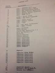 Return of the Jedi costume list