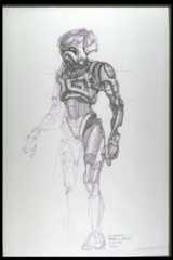 Doug Chiang's original battle droid concept for The Phantom Menace.