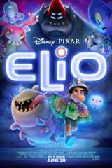 Animated image of Elio (voice of Yonas Kibreab) running alongside several creatures. | Disney•Pixar | Elio | Only in theaters June 20 | movie poster