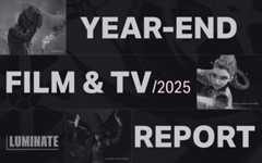 Year-end film & tv report cover with luminate logo