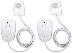 Westek Plug In Motion Sensor Outlet Light Control, 2 Pack - Indoor Motion Sensor Device Activates Lights When Motion is...