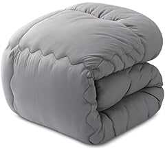 AIFY 掛け布団 シングル 冬 150×210cm 【合掛け・オールシーズン】 暖かい 洗える 軽量 抗菌 防ダニ 通気 【SEK認証】グレー (約1.8KG)