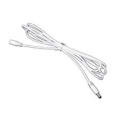 白DCケーブル 2m-3A 延長コード DC延長コネクタ DCジャック DCプラグ DCコネクタ/ケーブル/延長/延長ケーブル/DC/ジャック/プラグ / 外径5.5mm / 内径2.1mm / 光る看板/LEDテープ / DC12～24V / CCTVカメラ/IPカメラ/DVR/Webカメラ/ネットワークカメラ/AHD防犯カメラシステム/LEDテープライト/LED棚下灯(白2m-3A)