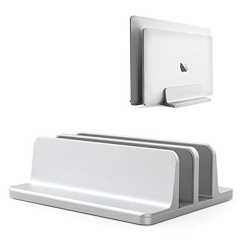 ノートパソコン スタンド PCスタンド 縦置き ２台収納 ホルダー幅調整可能 アルミ合金素材 OBENRI Vertical Laptop Double Stand for MacBook Pro Air Mini Clamshell Mode & All Notepc